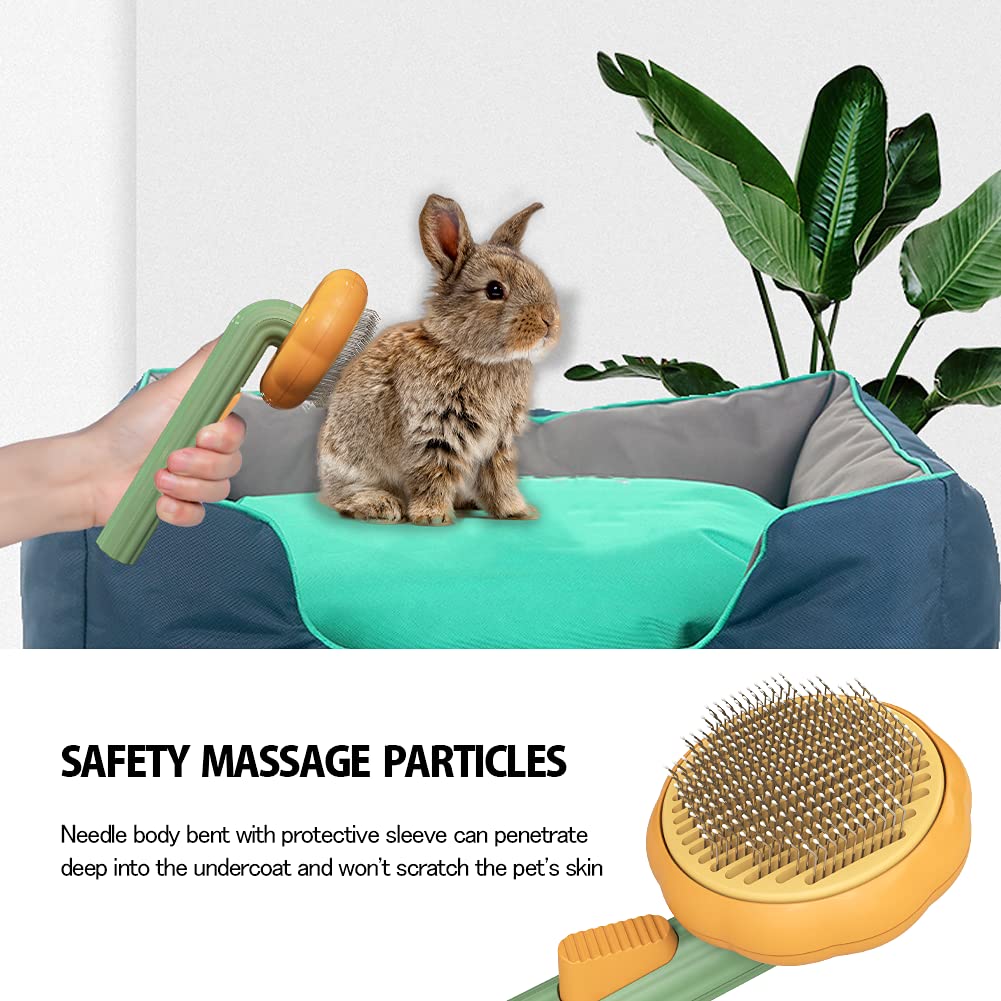 Self-Cleaning Pet Slicker Brush for Dogs & Cats – DeShedding Tool