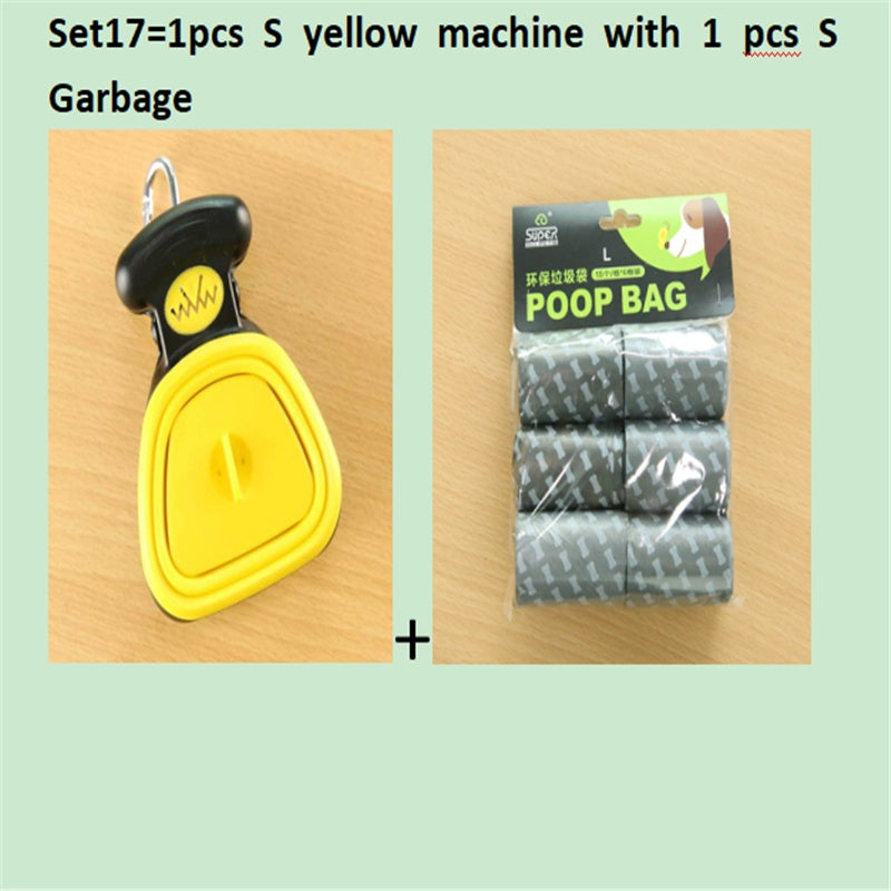 Dog Pet Travel Foldable Pooper Scooper With 1 Roll Decomposable bag