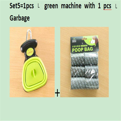 Dog Pet Travel Foldable Pooper Scooper With 1 Roll Decomposable bag