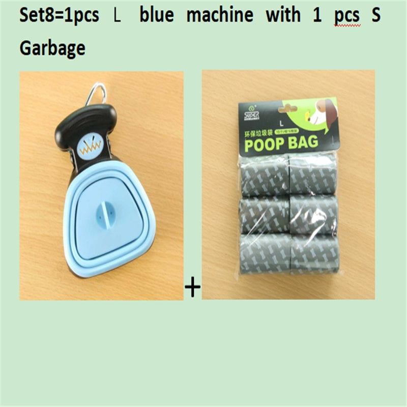 Dog Pet Travel Foldable Pooper Scooper With 1 Roll Decomposable bag