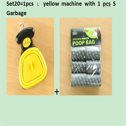 Dog Pet Travel Foldable Pooper Scooper With 1 Roll Decomposable bag