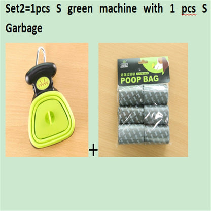 Dog Pet Travel Foldable Pooper Scooper With 1 Roll Decomposable bag