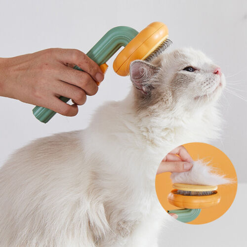 Self-Cleaning Pet Slicker Brush for Dogs & Cats – DeShedding Tool