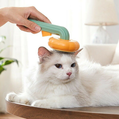 Self-Cleaning Pet Slicker Brush for Dogs & Cats – DeShedding Tool