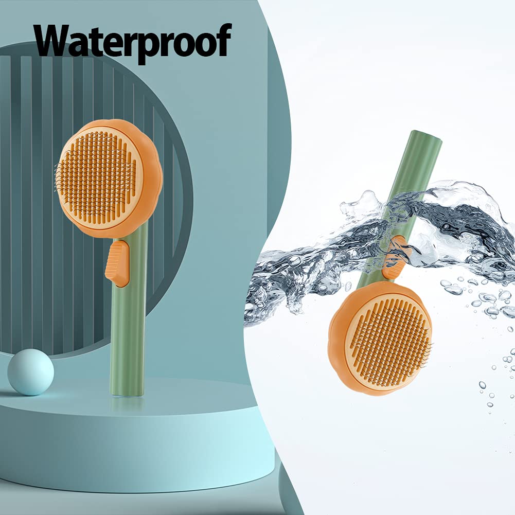 Self-Cleaning Pet Slicker Brush for Dogs & Cats – DeShedding Tool
