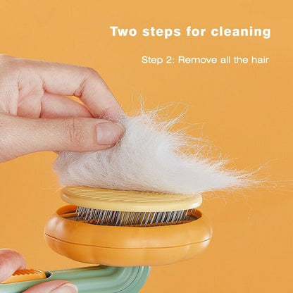 Self-Cleaning Pet Slicker Brush for Dogs & Cats – DeShedding Tool