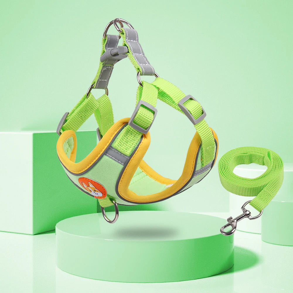 No Pull Adjustable Dog Leash And Harness Set