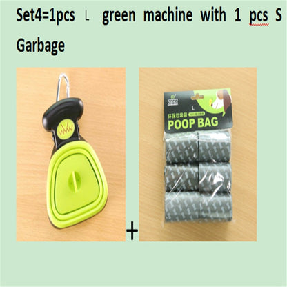 Dog Pet Travel Foldable Pooper Scooper With 1 Roll Decomposable bag