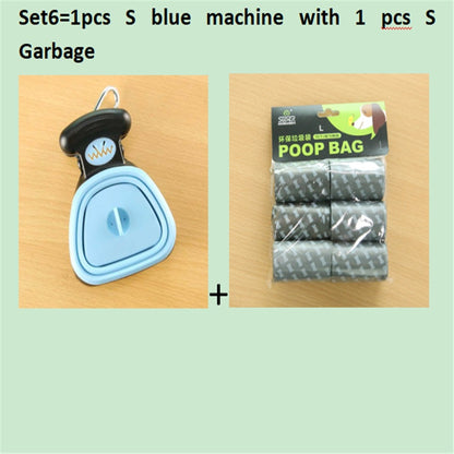 Dog Pet Travel Foldable Pooper Scooper With 1 Roll Decomposable bag