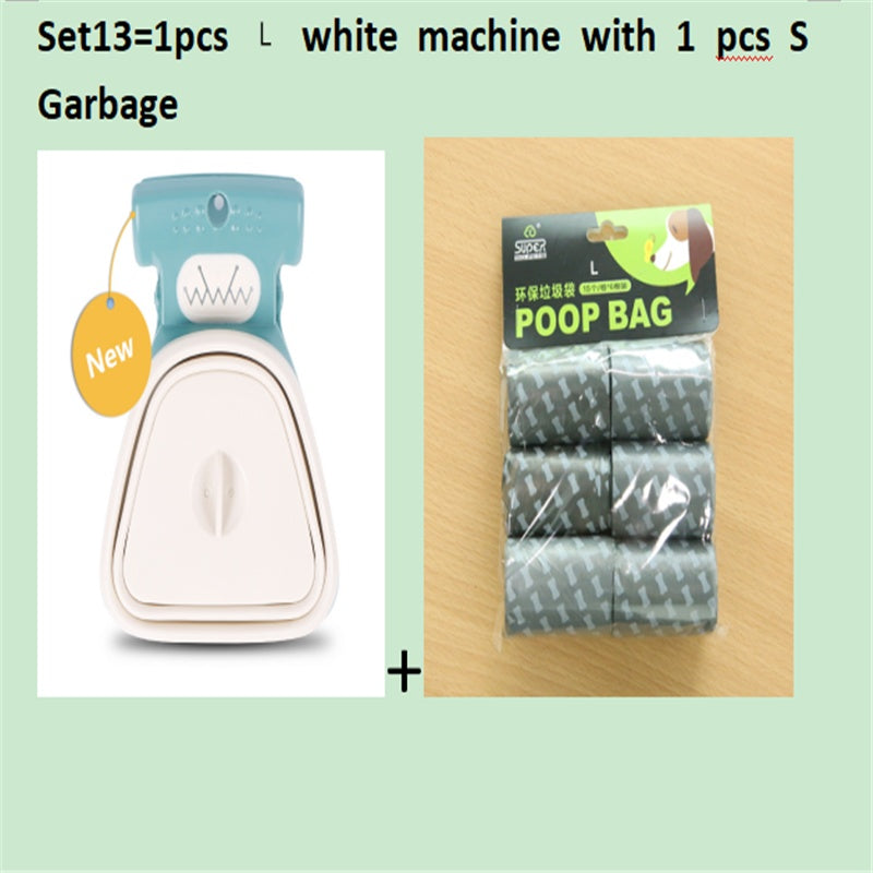 Dog Pet Travel Foldable Pooper Scooper With 1 Roll Decomposable bag