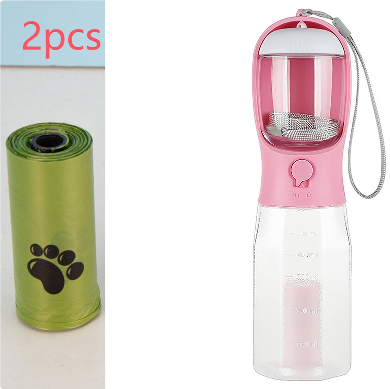 3-in-1 Portable Pet Water Bottle & Feeder