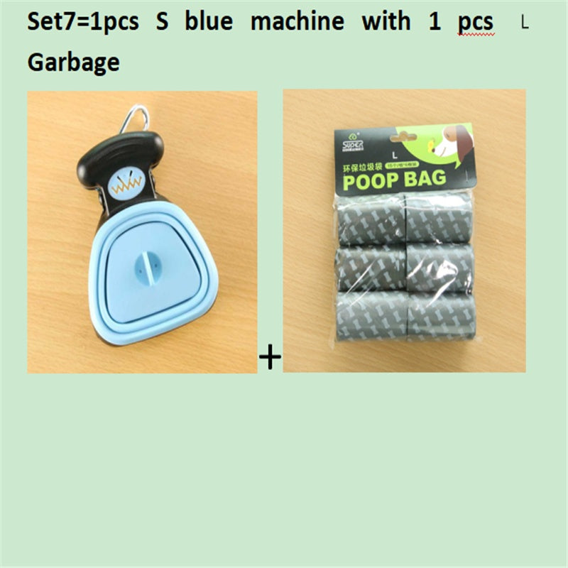 Dog Pet Travel Foldable Pooper Scooper With 1 Roll Decomposable bag