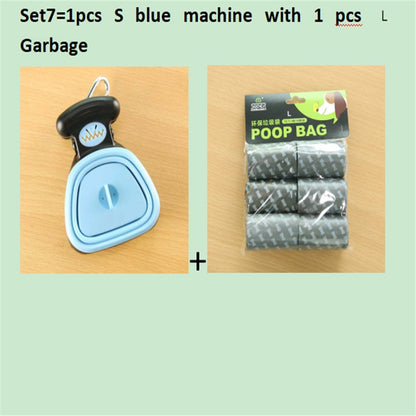 Dog Pet Travel Foldable Pooper Scooper With 1 Roll Decomposable bag