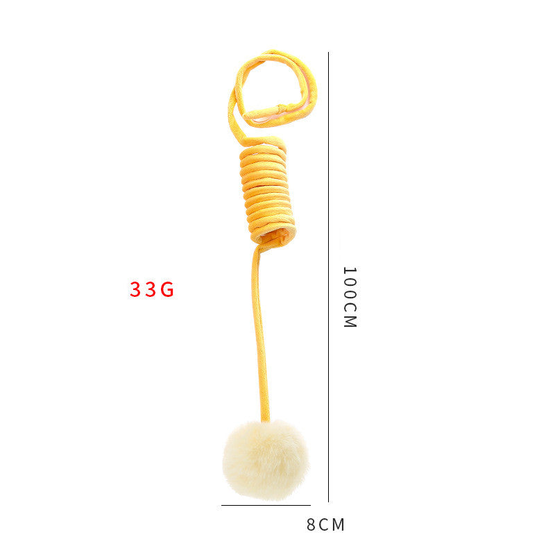 Cat Toy Self-Hi Sucker Spring Rabbit Hair Ball Interactive Play