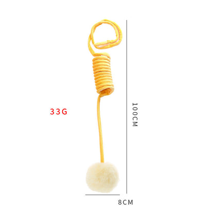 Cat Toy Self-Hi Sucker Spring Rabbit Hair Ball Interactive Play