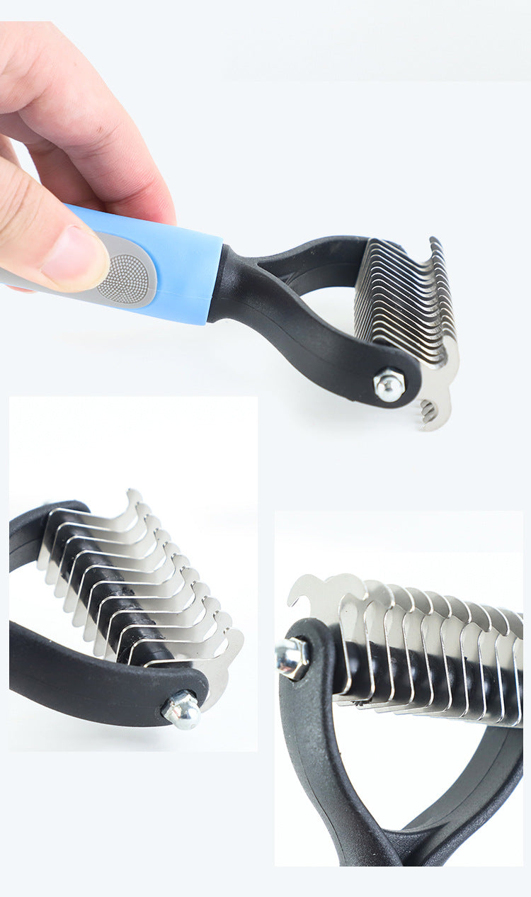 Stainless Double-sided Pet Brush Hair Removal Comb