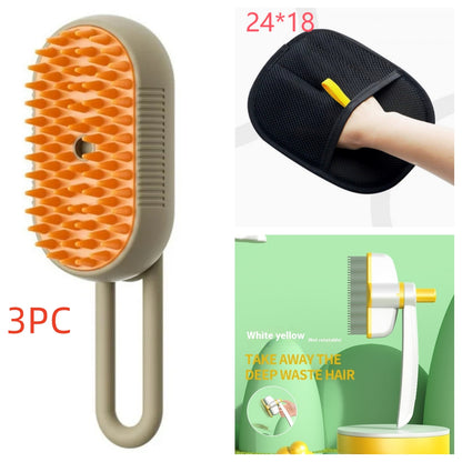 Cat Steam Brush Steamy Dog Brush 3 In 1 Electric Spray