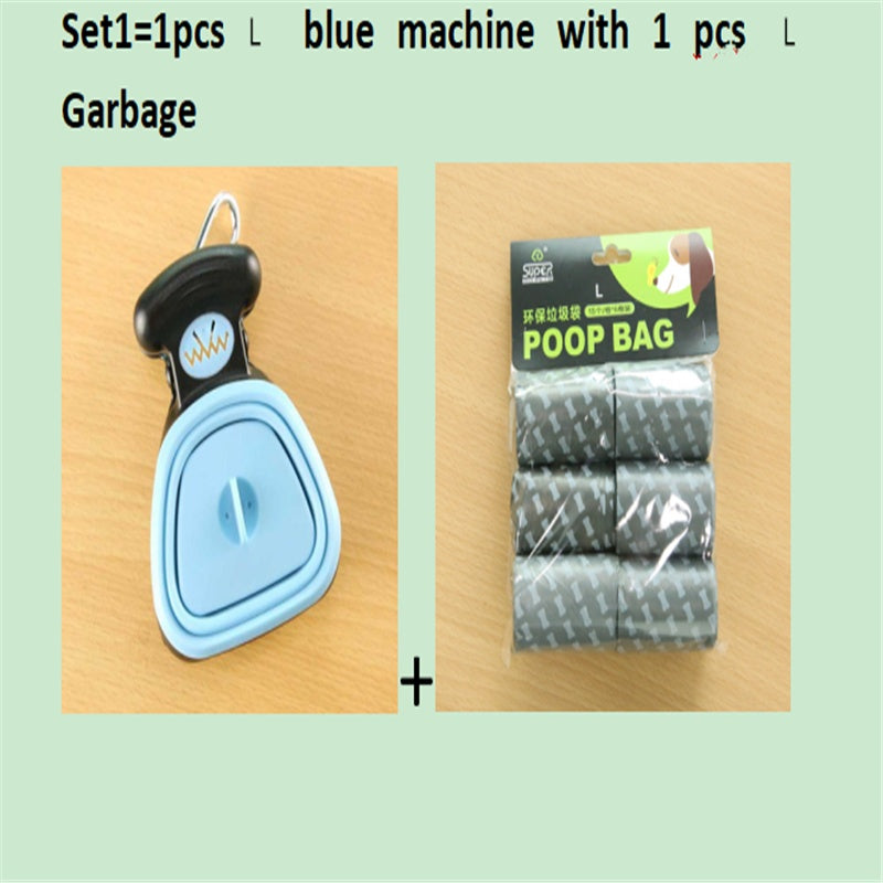Dog Pet Travel Foldable Pooper Scooper With 1 Roll Decomposable bag