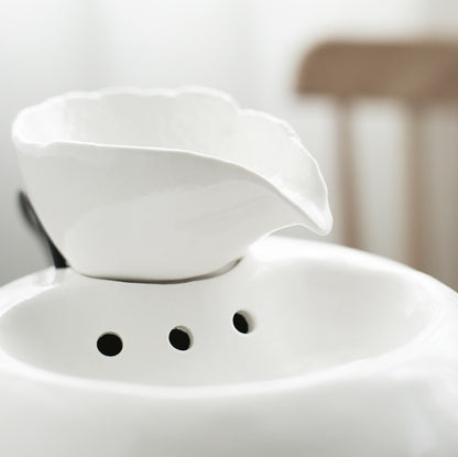 Pet Ceramic Automatic Cat Leaf Water Dispenser