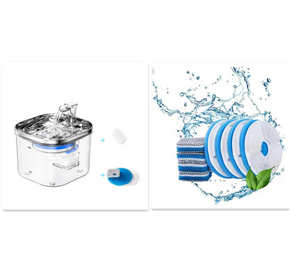 Pet Cat Dog Stainless Steel Automatic Circulation Water