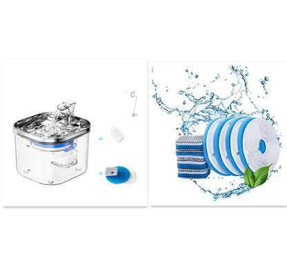 Pet Cat Dog Stainless Steel Automatic Circulation Water