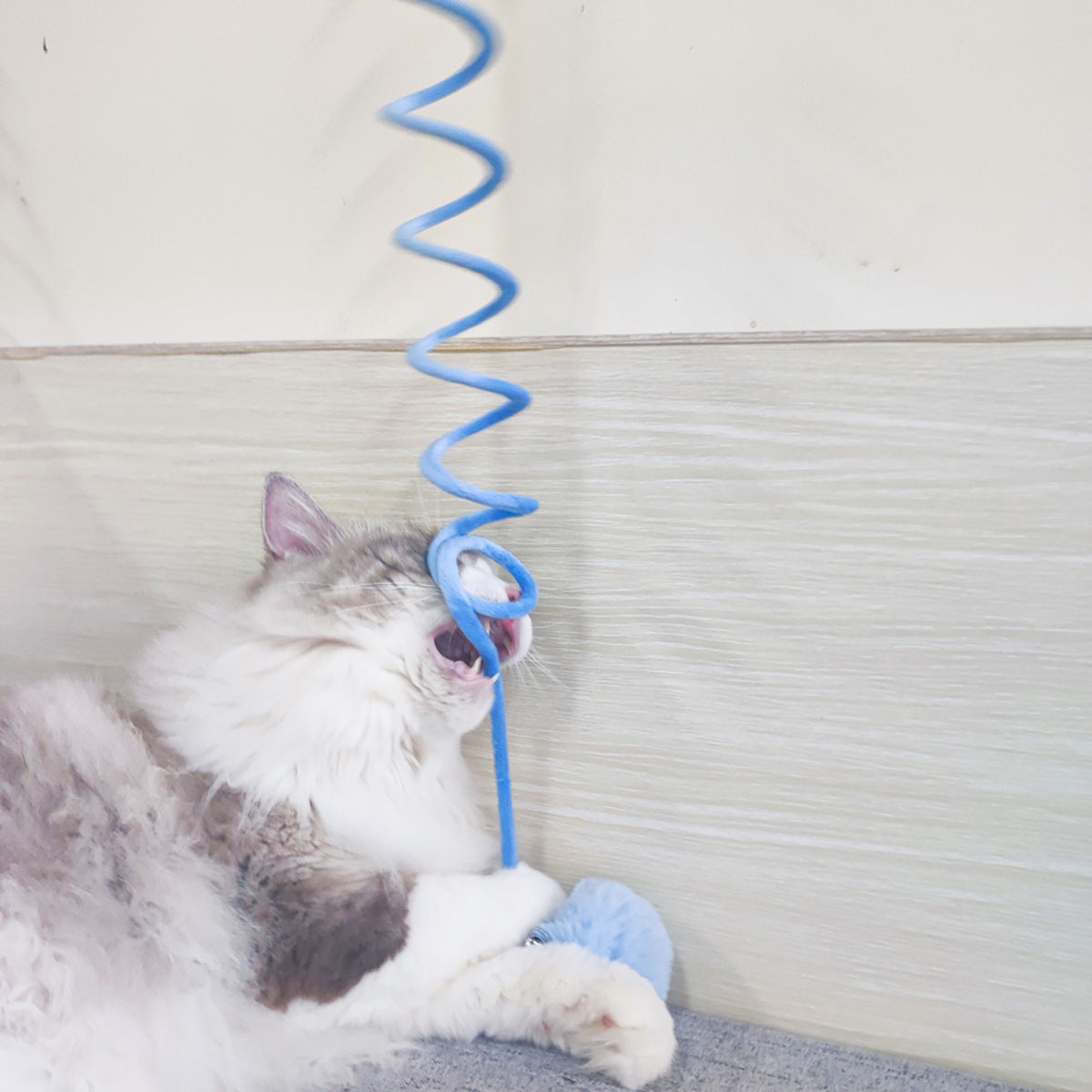 Cat Toy Self-Hi Sucker Spring Rabbit Hair Ball Interactive Play