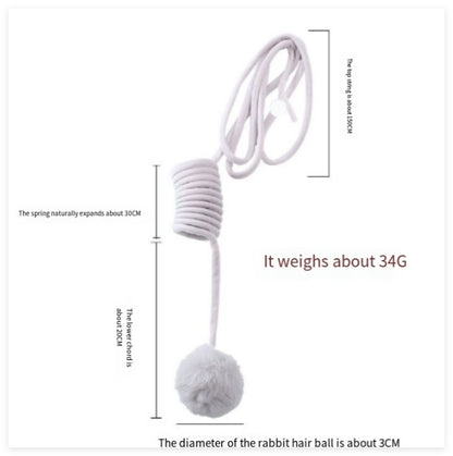 Cat Toy Self-Hi Sucker Spring Rabbit Hair Ball Interactive Play