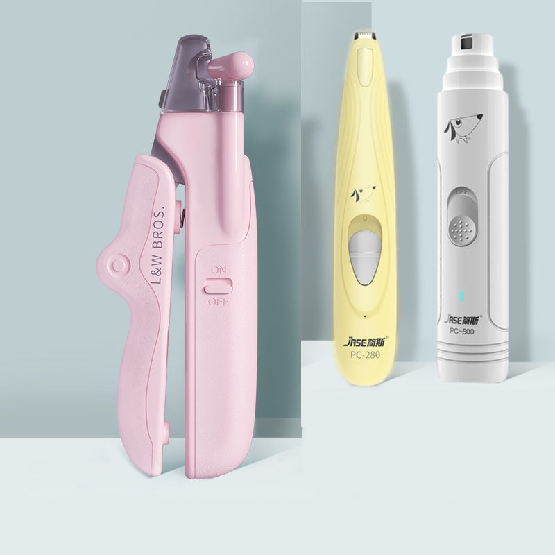 Pet Nail Clippers With LED Light Dogs Cat Nail Scissors