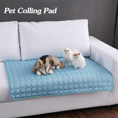 Blue Ice silk dog cooling mat lightweight summer cooling pad for pets