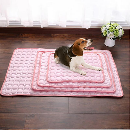 Summer dog pink cooling mat for indoor use breathable pet cooling pad