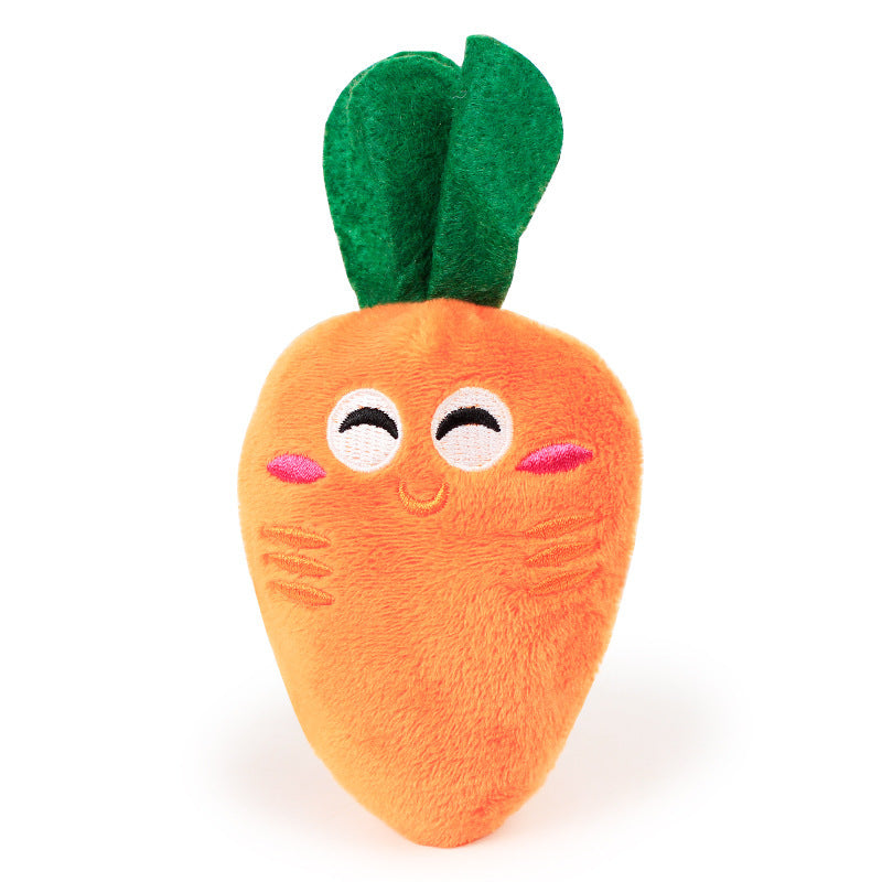 Plush carrot dog toy for snuffle mat Jinteractive squeaky pet toy