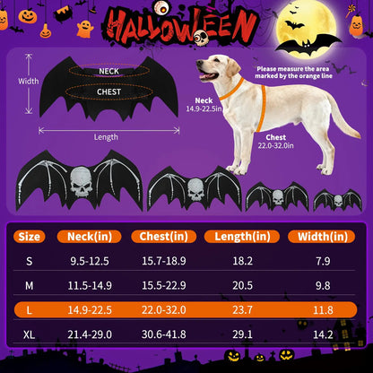 Lightweight bat wing costume for dogs for Halloween parties and cosplay