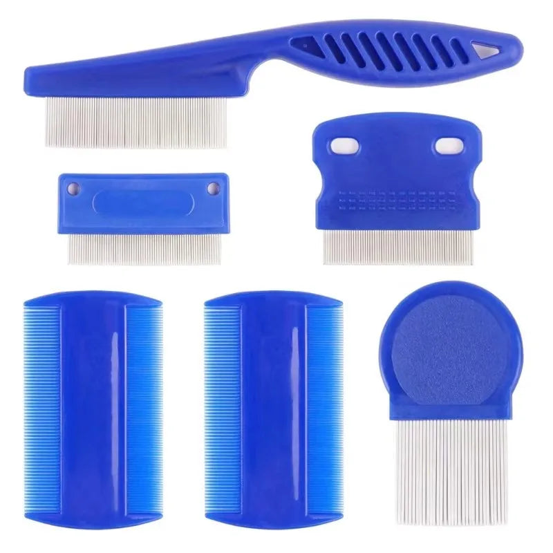 4-Pack Stainless Steel Flea Comb for Dogs & Cats