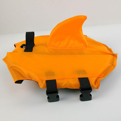 Shark fin pet life jacket with lightweight design and secure straps