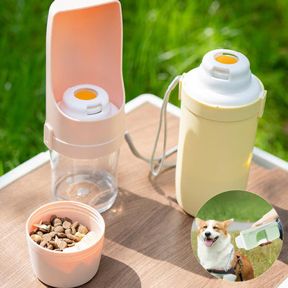 2 In 1 Travel Dog Water Bottle Pet Water Dispenser