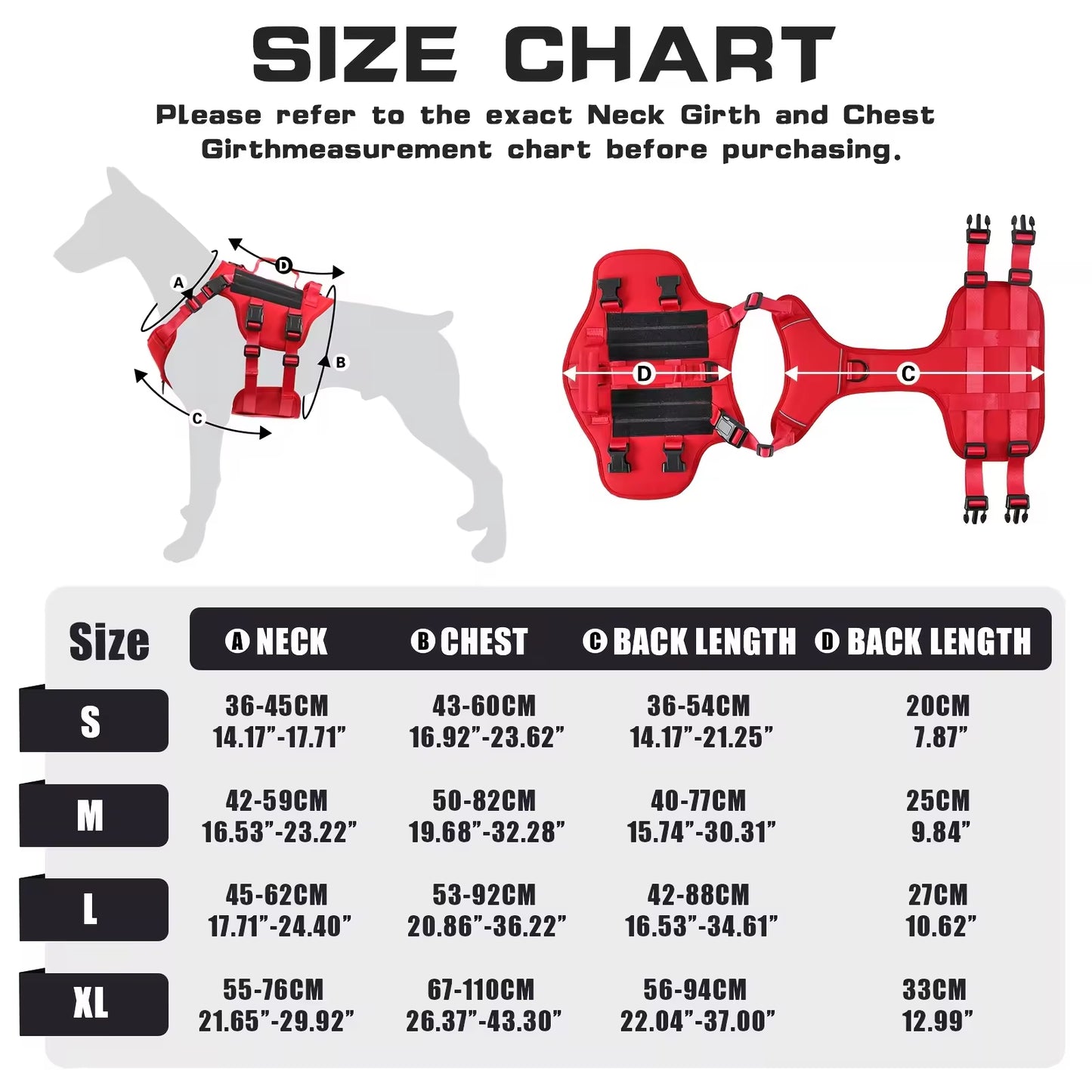 Reflective Tactical Dog Harness