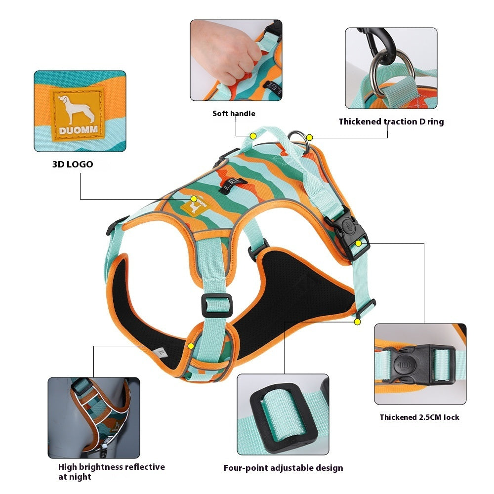 No Pull Reflective Dog Harness & Leash Set – Adjustable, Comfortable for Small & Large Dogs