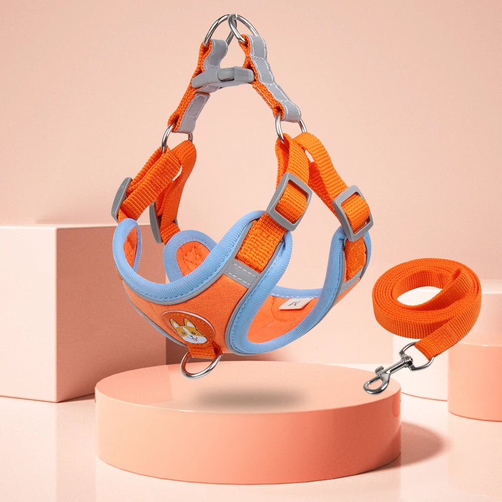 No Pull Adjustable Dog Leash And Harness Set