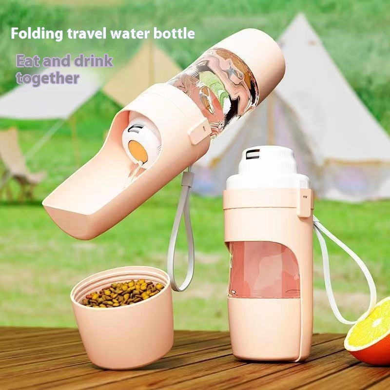 2 In 1 Travel Dog Water Bottle Pet Water Dispenser
