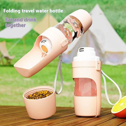 2 In 1 Travel Dog Water Bottle Pet Water Dispenser
