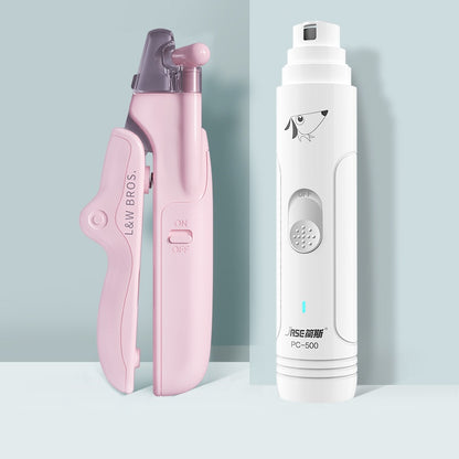 Pet Nail Clippers With LED Light Dogs Cat Nail Scissors